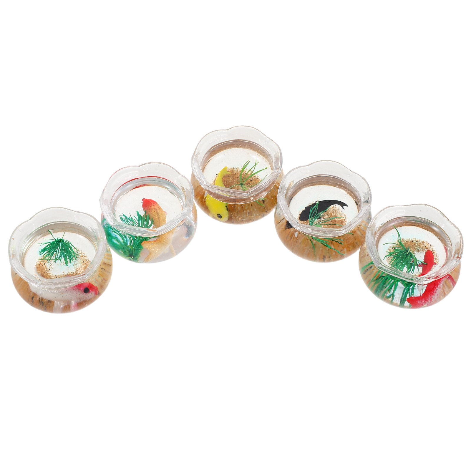 Planted Tank - 5pcs Miniature Koi Fish Tank: Realistic