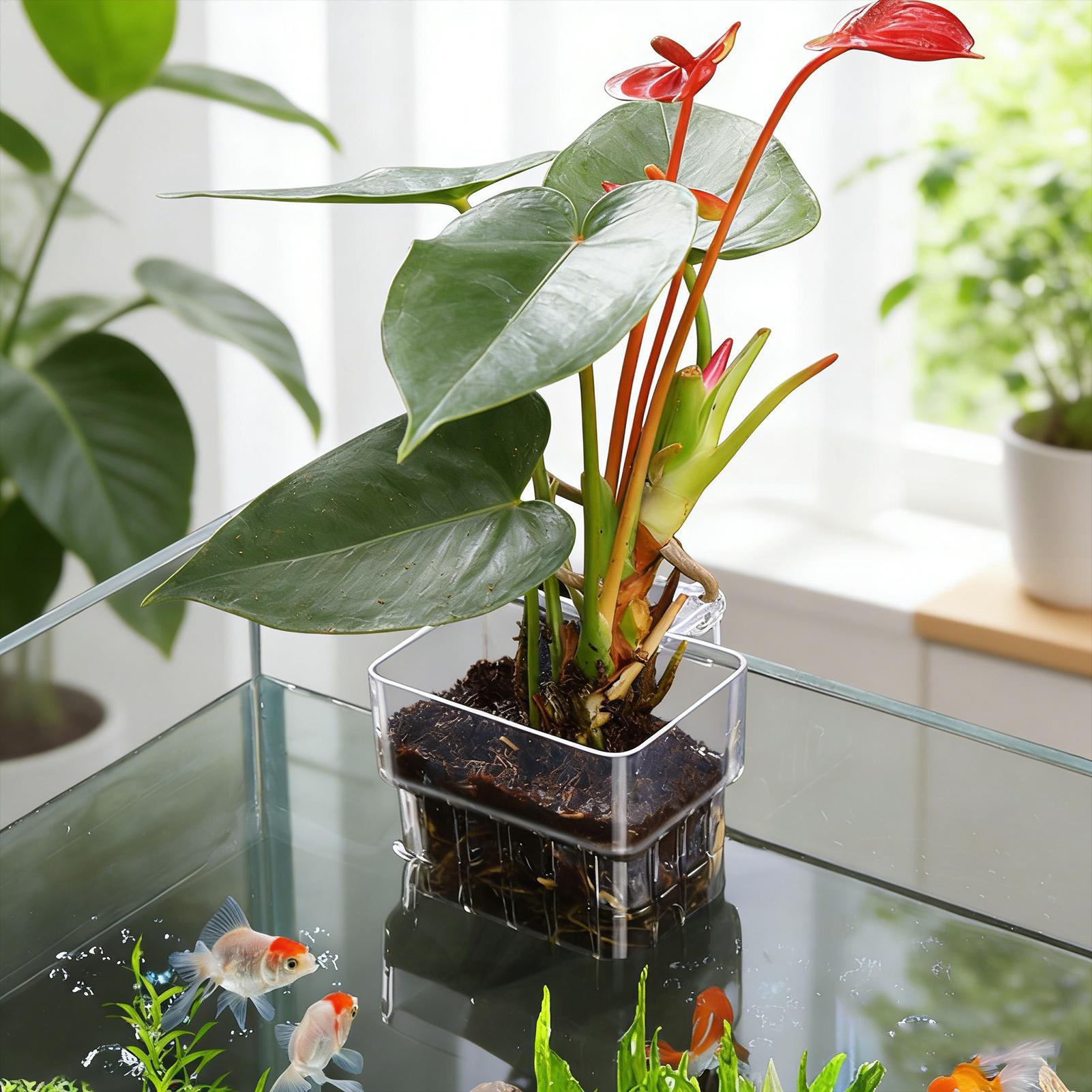 Aquarium Plant Basket Transpar - огляд і ціна Plant Aquarium Pot