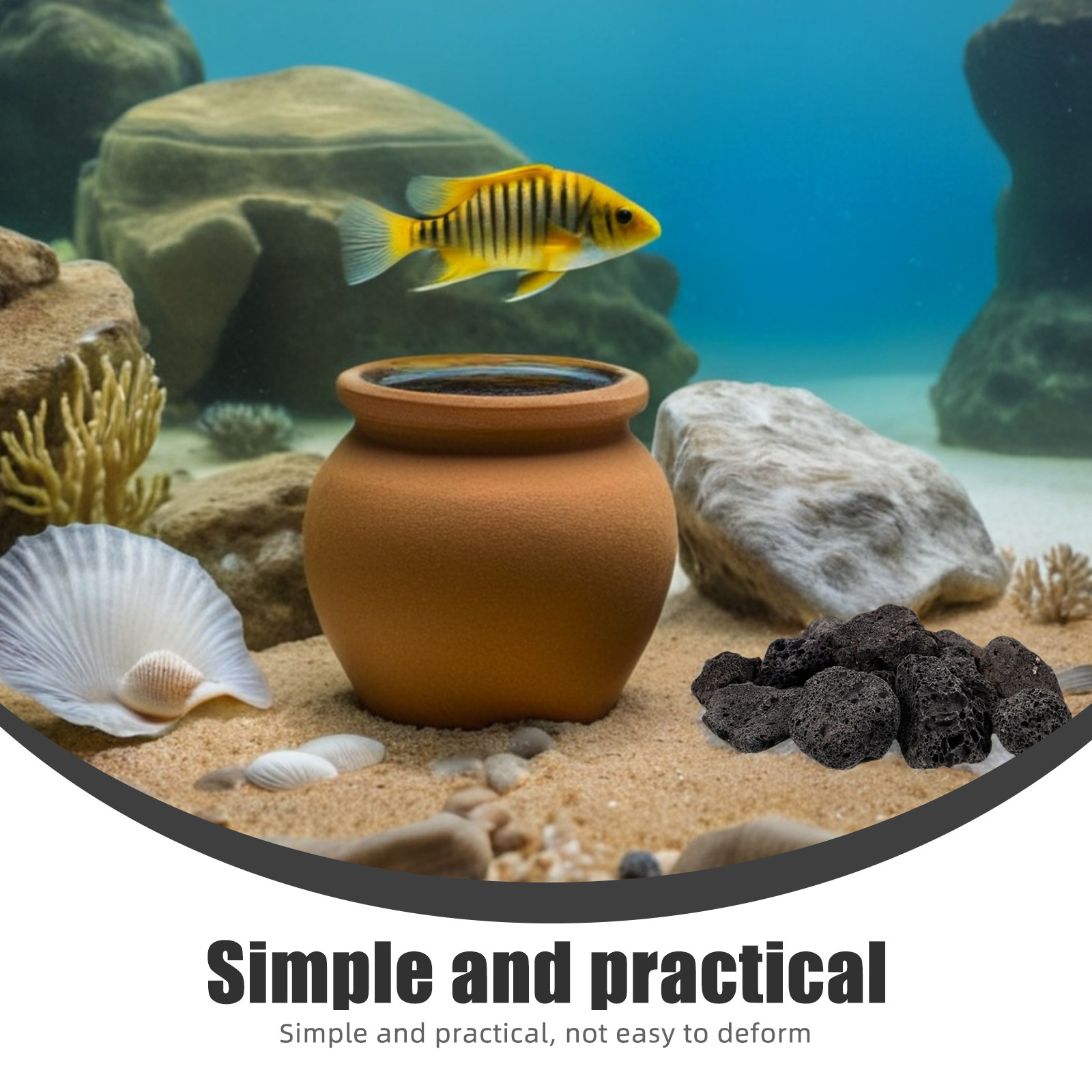 1Pack Natural Volcanic Stones  - огляд і ціна Plant Aquarium Pot